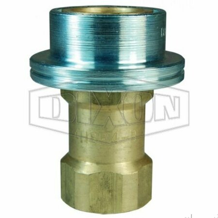 DIXON Quick Disconnect Poppet Valve Coupler, 1/4 in Nominal, Quick Disconnect Coupler x FNPT, Brass, Domes 2HSF2-B